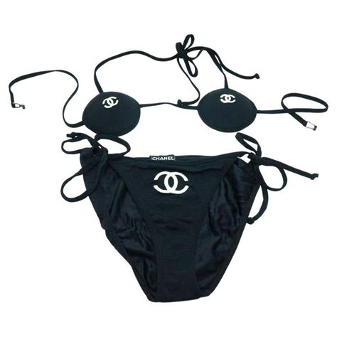 vintage chanel logo bikini|CHANEL Regular Size Swimwear for Women with Vintage .